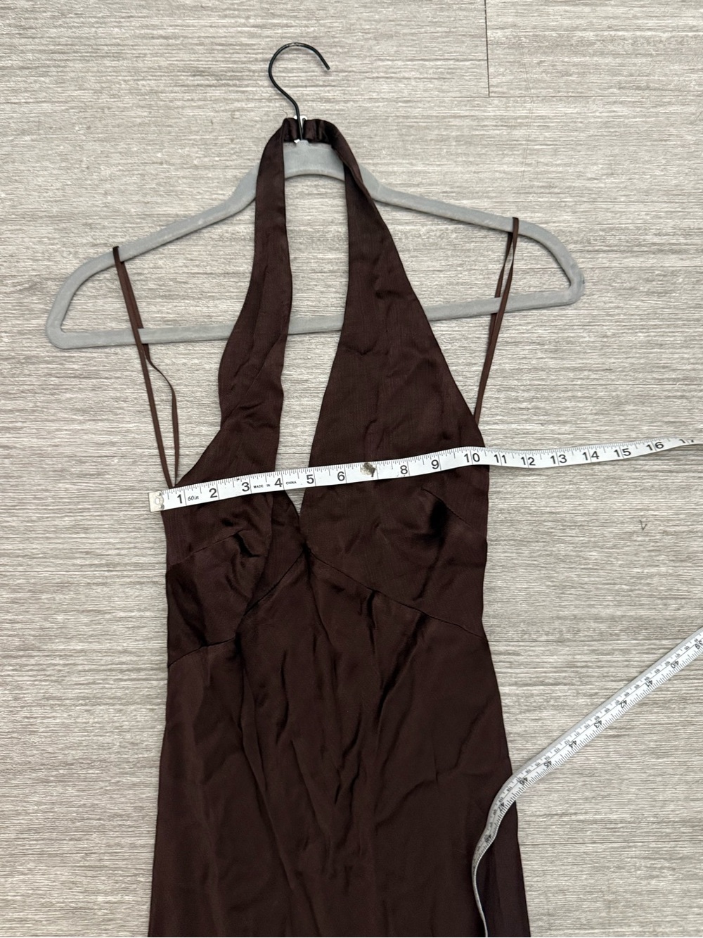 BEC + BRIDGE Frida Halter Maxi Dress Dark Chocolate US 4 $300 Evening Formal - Picture 6 of 10
